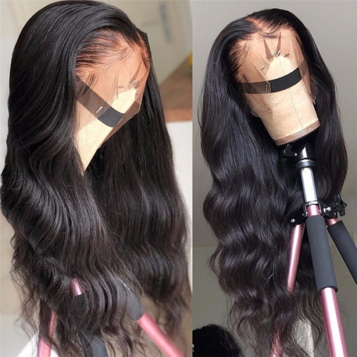 UNice Body Wave Cheveux Réel 180% Densité 360 Lace Frontal Perruque pour Femme