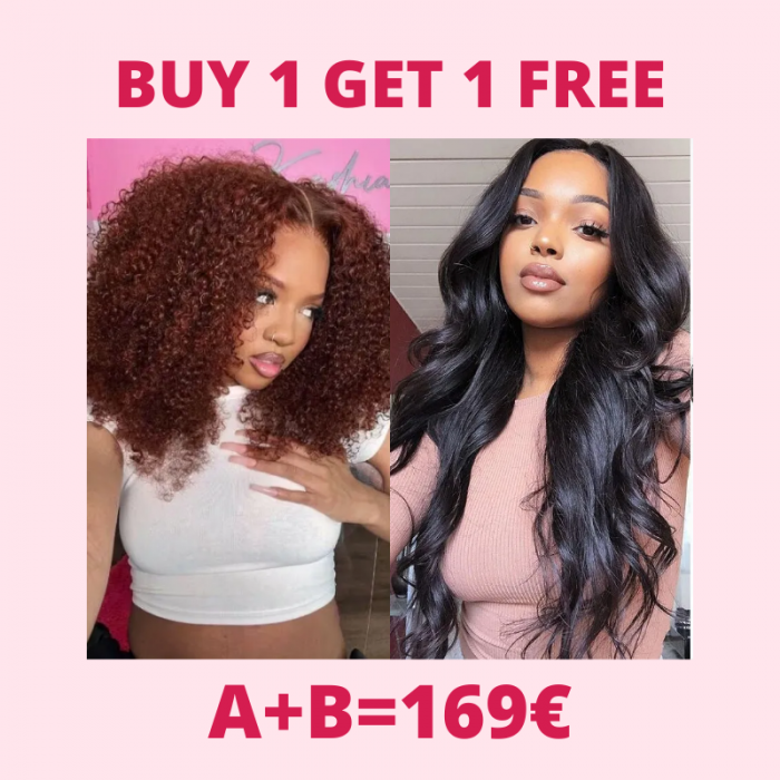 Combo Vente 8 Pouces Bye Bye Knots Sombre Rouge Brun 33B Couleur Side Part Bob et 20 Pouces U Part Body Wave Perruque 