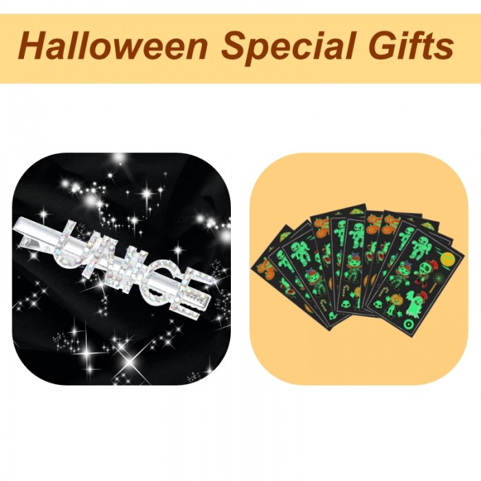 UNice Halloween Exclusive Gifts Luminous Stickers X 10 PCs + UNice Comb