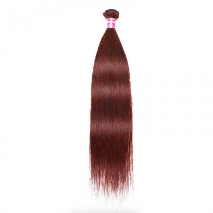 UNice 33B Rouge Brun Lisse 1Pc 100% Humain Cheveux Tissage