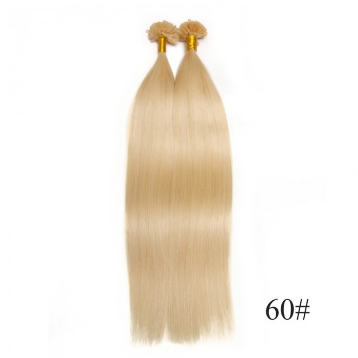 UNice 100s 0.5g/s Droit Nail/U Tip Vierge Cheveux Extensions